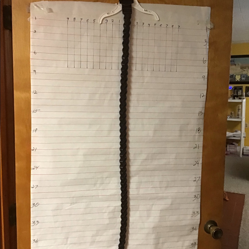 No Brand Tag  Womans 43 Long Braided Belt Brown